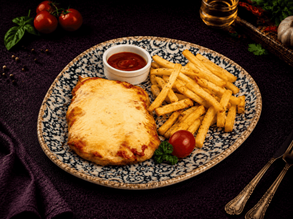 Куриная отбивная с грибами